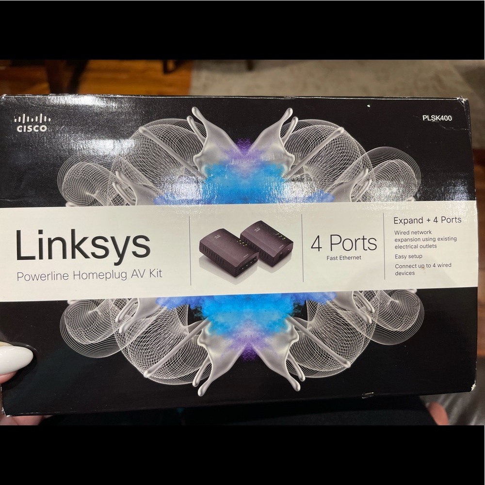 Linksys Powerline Homeplug AV 4 Ports Fast Ethernet Kit